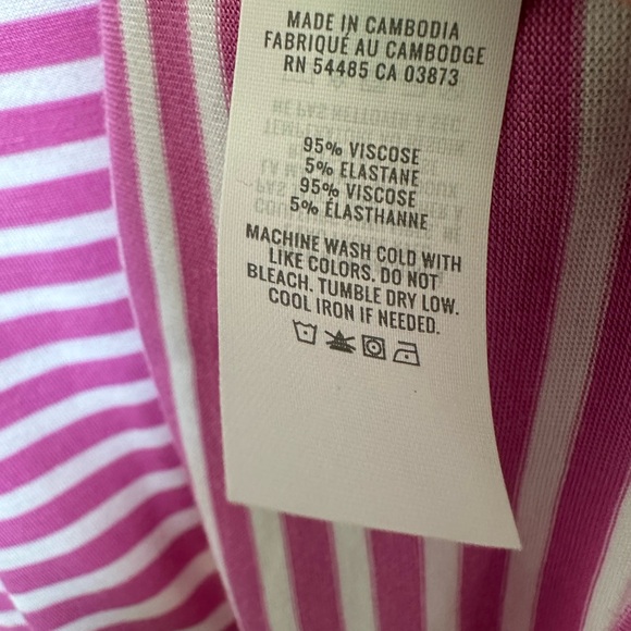 Aerie NEW Pajama Henley Tank Top Pink & White Stripes Racerback Size Large - Picture 13 of 15